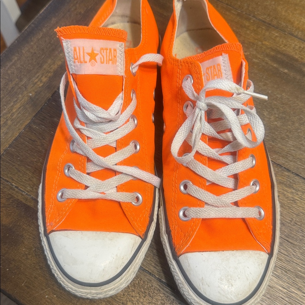 Converse Vibrant Orange Sneakers with White Accents